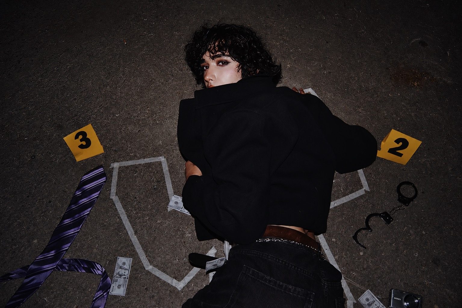 Editorial concepto escena del crimen
